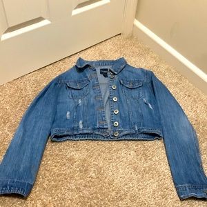 Highway Jeans” cropped jean jacket👽